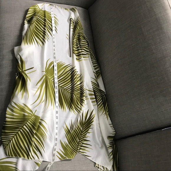 NWT Tropical Leaf Long Kimono Vest - Festival Wear - Picture 7 of 7